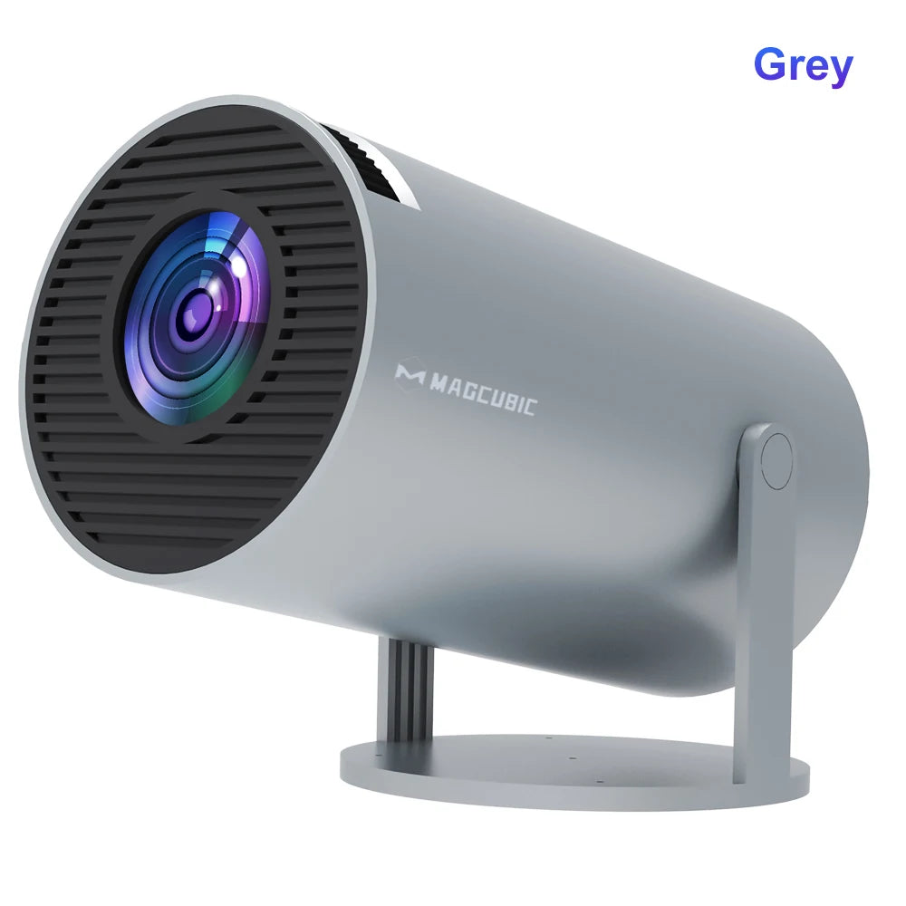 Projector Android 14 8K 1280*720P HY300 Pro + Dual Wifi 290ANSI 180°Flexible BT5.0 Cinema Outdoor Portable Projector