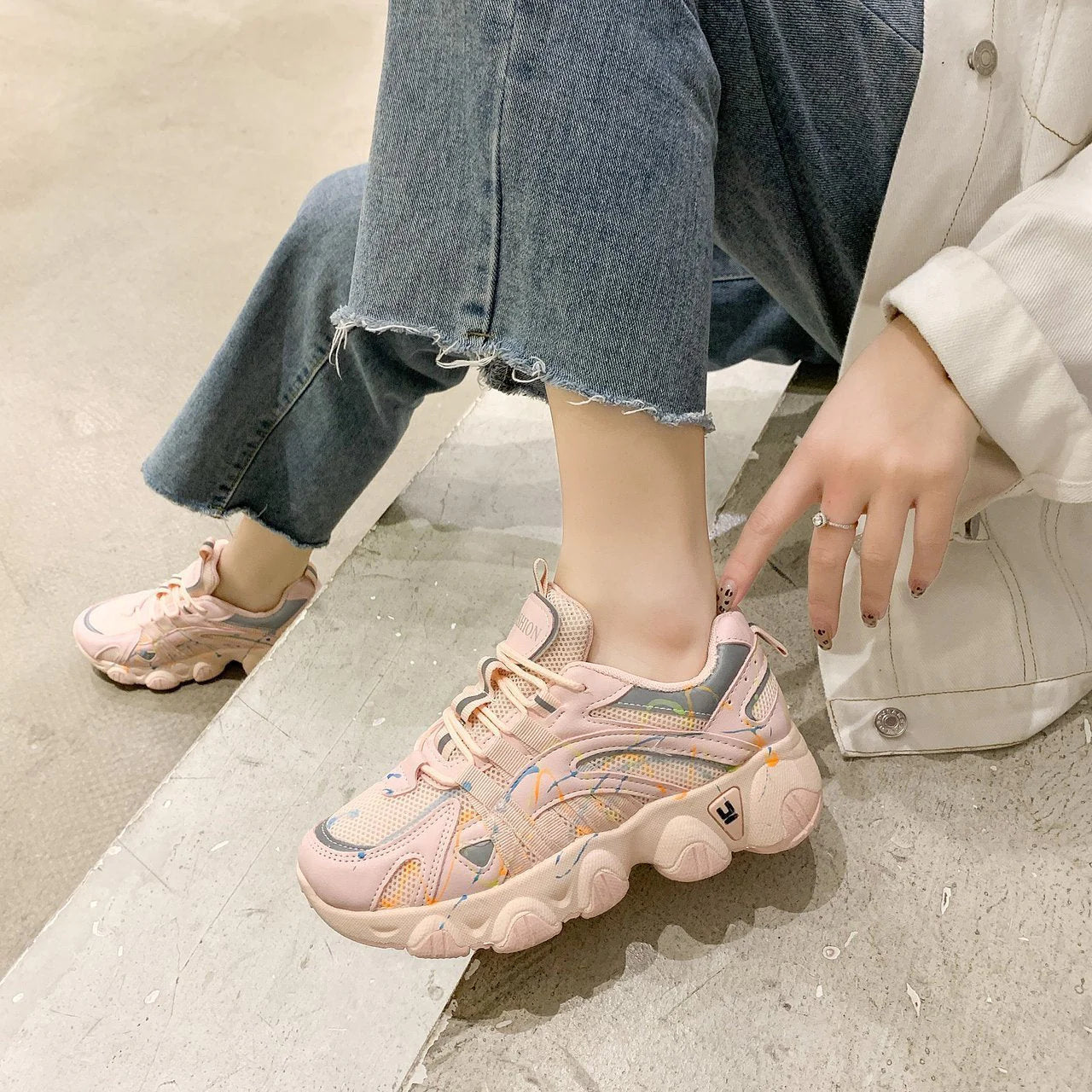 Luminous Super Fire Daddy Shoes Women Trend Sneakers