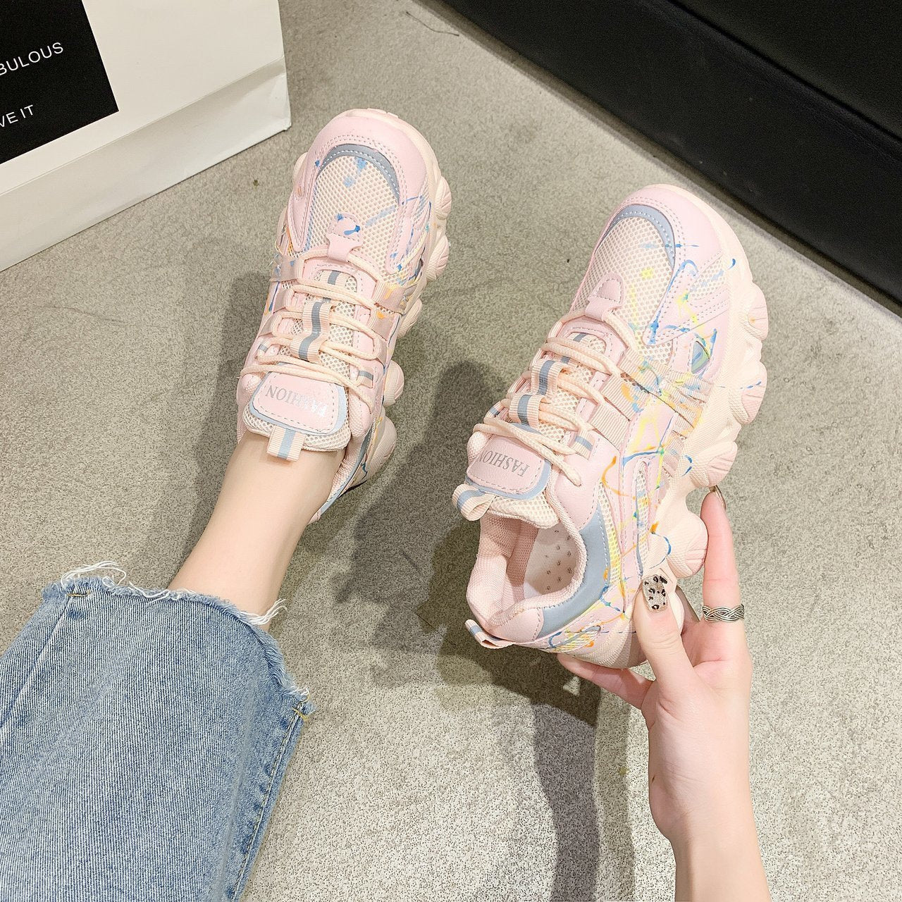 Luminous Super Fire Daddy Shoes Women Trend Sneakers