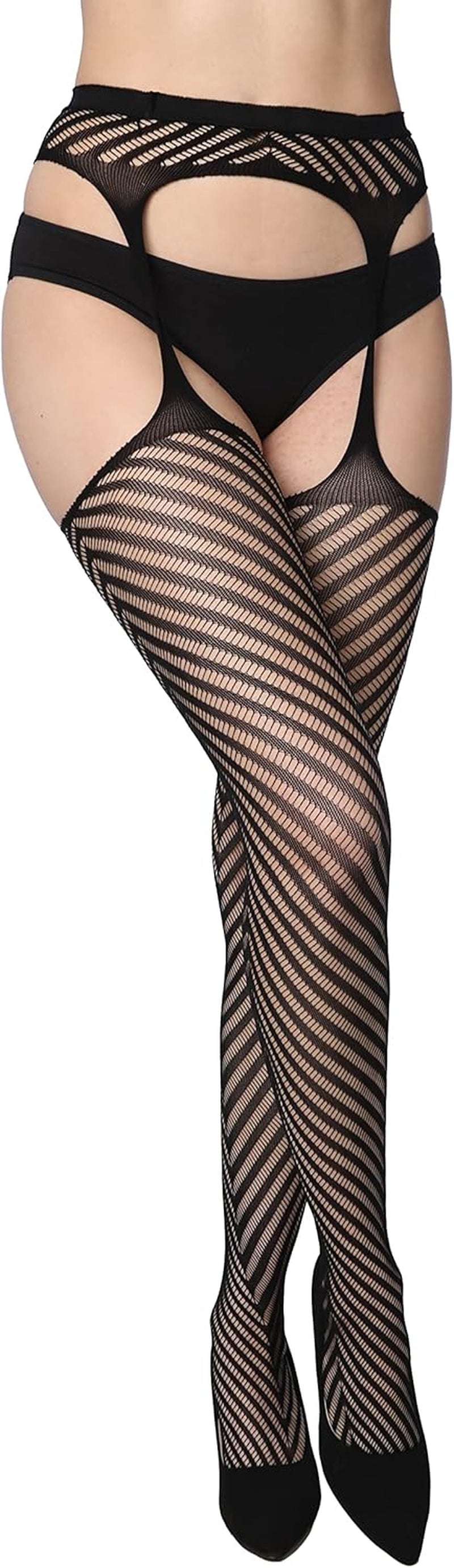 Fishnet Women'S Lace Stockings Tights Sexy Pantyhose Regular & plus Sizes (Pack of 6)