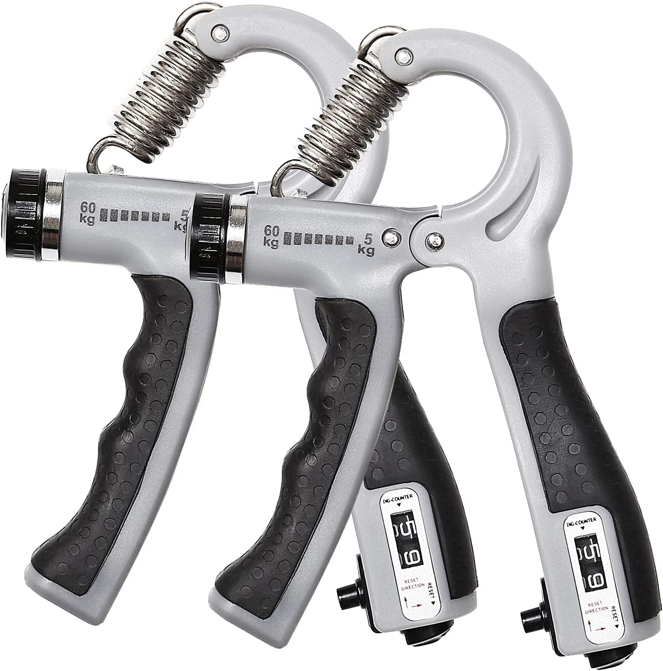 Grip Strength Trainer Hand Grip Strengthener Hand Gripper Counting Grip Strength Grip Trainer Hand Grip Hand Strengthener Adjustable Resistance 11-132Lbs Forearm Strengthener 2 Pack