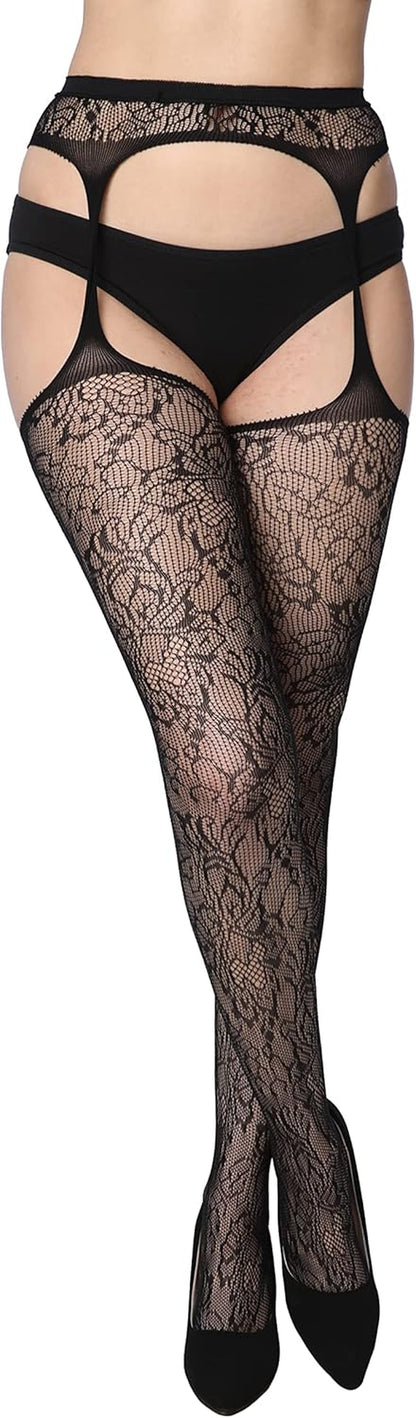 Fishnet Women'S Lace Stockings Tights Sexy Pantyhose Regular & plus Sizes (Pack of 6)