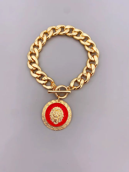 Cool Exaggerated Lion Pendant Bracelet, Ideal for Women'S Daily Wear Jewelry for Women
